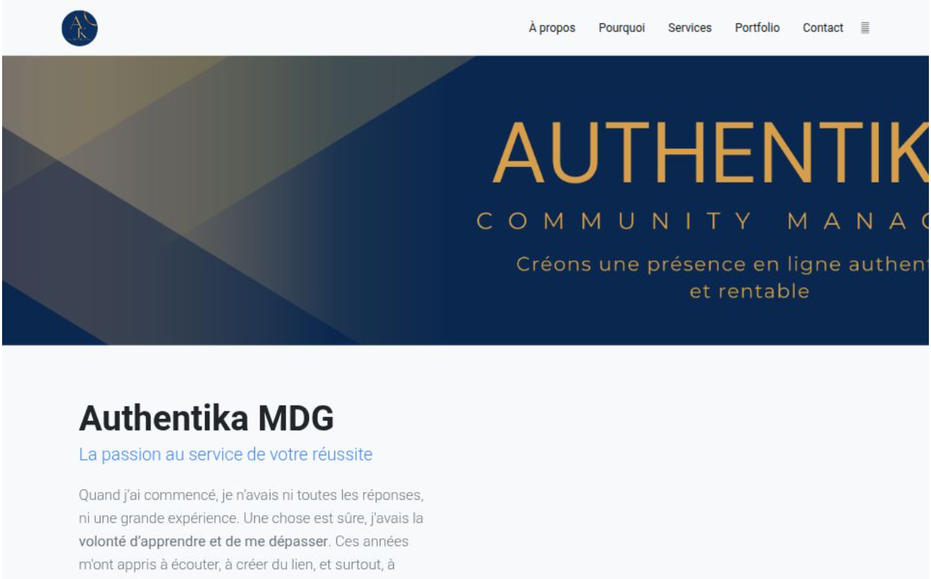 Authentika website screenshot