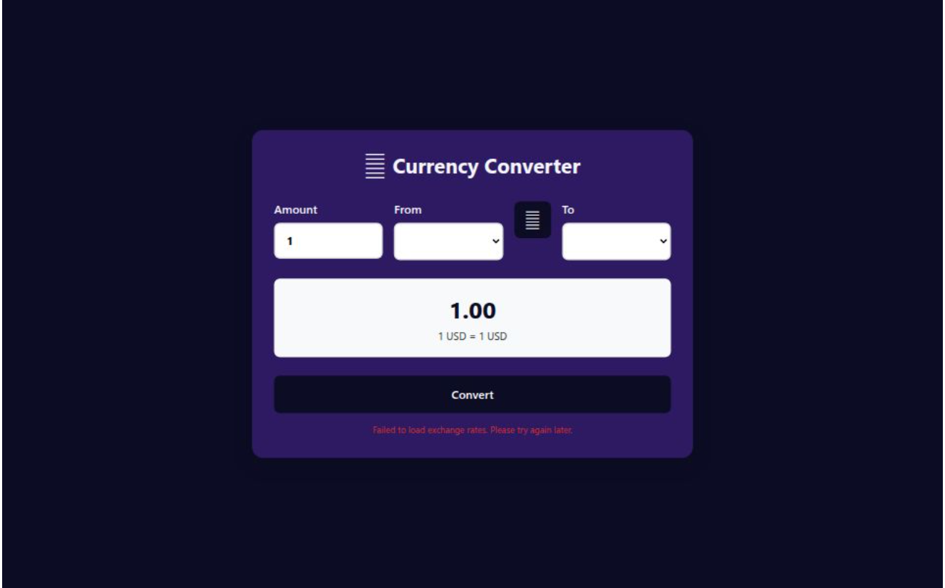 Devise converter website Screenshot